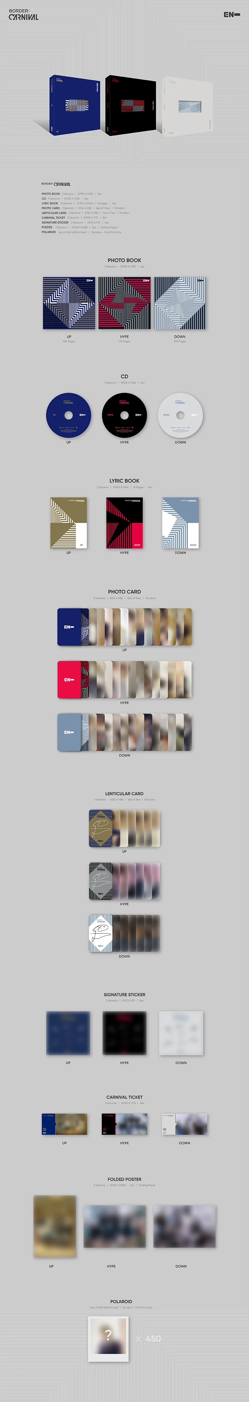 [ENHYPEN] 2nd Mini Album 'BORDER CARNIVAL' Kup teraz na kpoply.pl